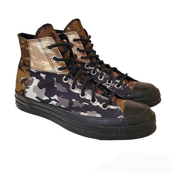 Converse Chuck Taylor All Star 70 Hi Patchwork Blocked Camo Black W8.5 M… - Picture 2 of 15